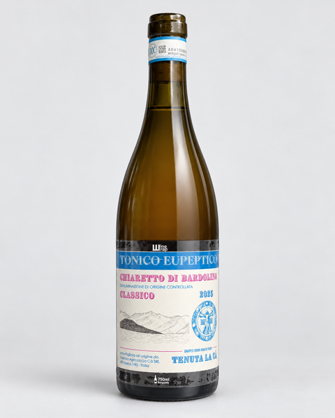 2025 Tonico Eupeptico Chiaretto di Bardolino Classico Tenuta La Cà, 750 ml bottle on a neutral light grey background